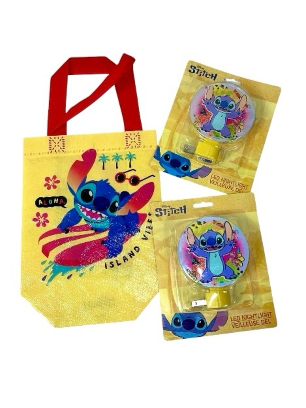 Disney Yellow & Red Stitch Tote Bag with Matching Nightlight Duo